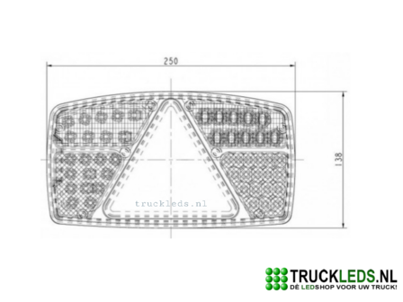 LED Trailer achterlicht 10~30v links.