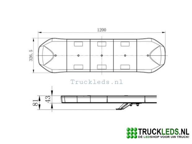 1,2 Meter LED zwaaibalk budget 76w.