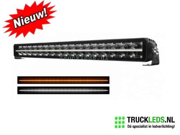 LED bar 180W black 42" met stadslicht.