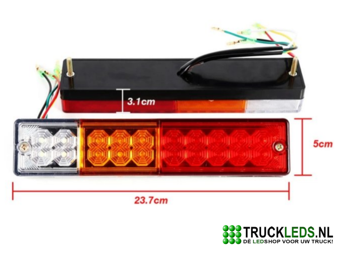 enkel en alleen kort keuken LED-aanhanger-achterlicht-12V. - Truckleds